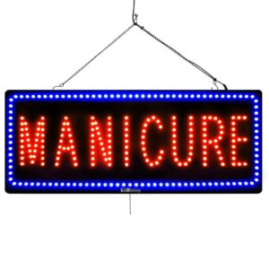"Manicure" Large LED Window Nail Salon Sign