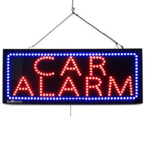 Car Alarm – Large LED Window Auto Business Sign