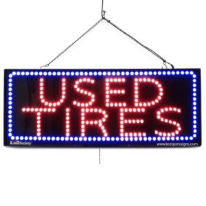 "Used Tires" Large LED Window Auto Business Sign