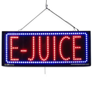"E-JUICE " Large LED Smoke Shop Window Sign