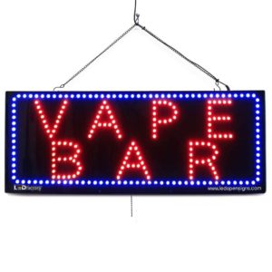 "VAPE BAR " Large LED Smoke Shop Window Sign