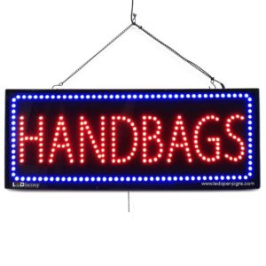 "HANDBAGS" Large LED Window Retail Sign