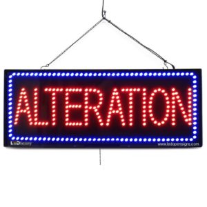"Alternation" Large LED Window Laundry Sign
