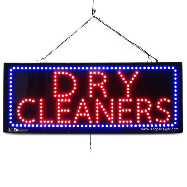 "Dry Cleaners" Large LED Window Laundry Sign