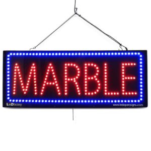 "MARBLE " Large LED Window Sign