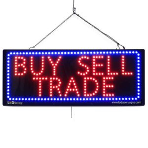 Buy Sell Trade – Large LED Window Auto Business Sign