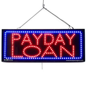 "PAYDAY LOAN" Large LED Window Finance Sign