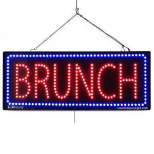 "BRUNCH " Large LED Restaurant Window Sign