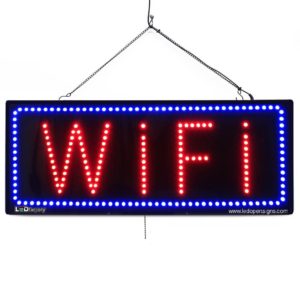 "WIFI " Large LED Restaurant Services Window Sign