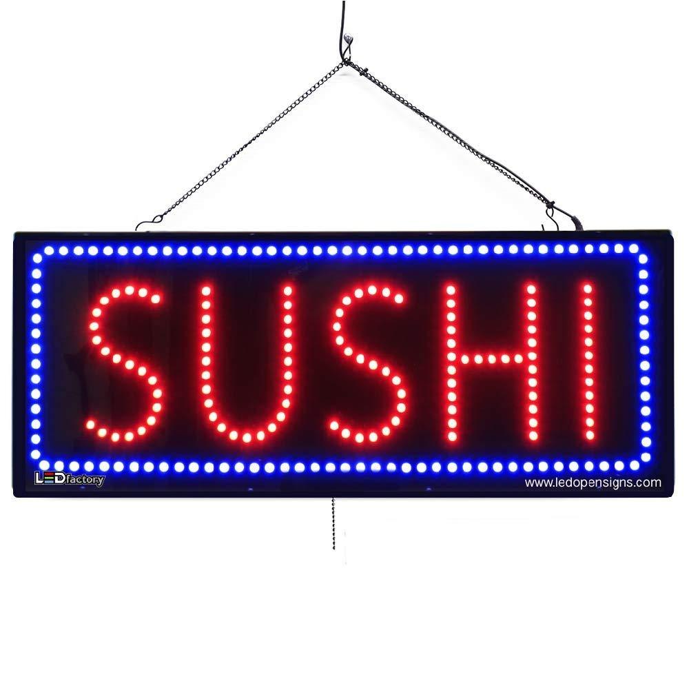 SUSHI” Large LED Japanese Restaurant Window Sign – Led Open Signs