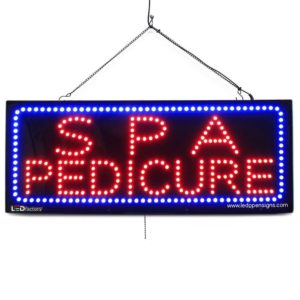 "SPA Pedicure" Large LED Window Nail Salon Sign