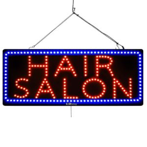 "Hair Salon" Large LED Window Hair Salon Sign