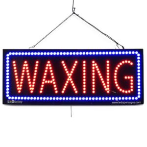 "Waxing" Large LED Window Hair Salon Sign