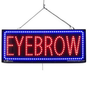 "Eyebrow" Large LED Window Hair Salon Sign