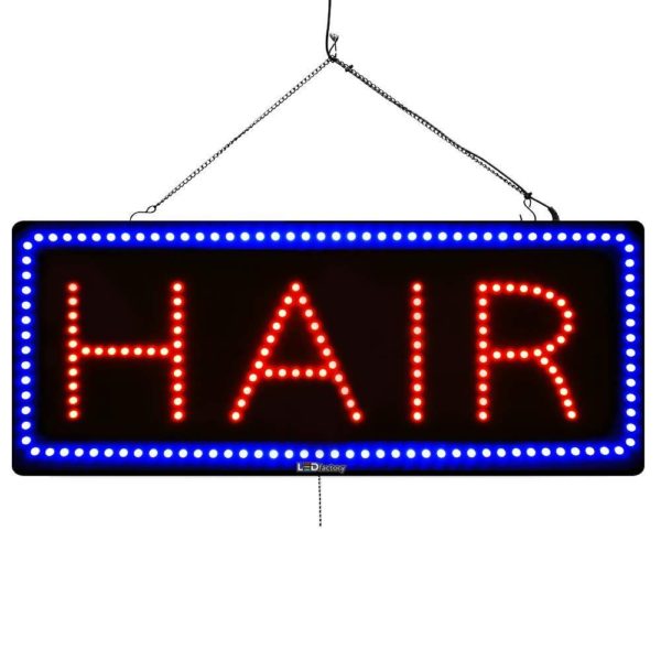 "Hair" Large LED Window Hair Salon Sign