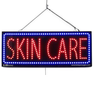 "Skin Care" Large LED Window Nail Salon Sign