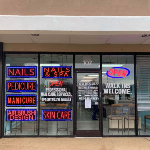 Nail Store Window Led Business Signs