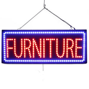 "FURNITURE" Large LED Window Retail Sign