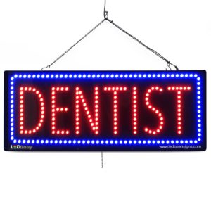 "DENTIST" Large LED Window Medical Sign