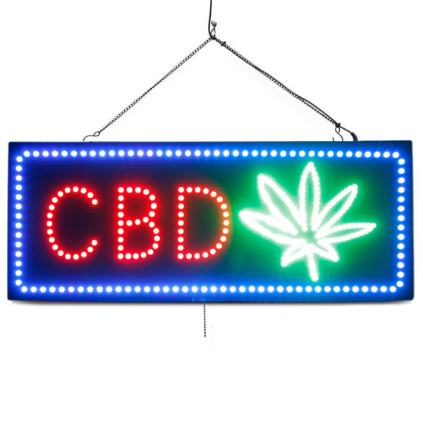 "CBD ☘" Large LED Window Medical Sign
