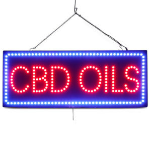 "CBD OILS" Large LED Window Medical Sign