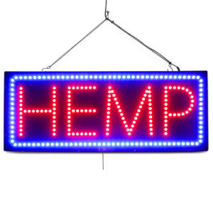 "HEMP" Large LED Window Medical Sign